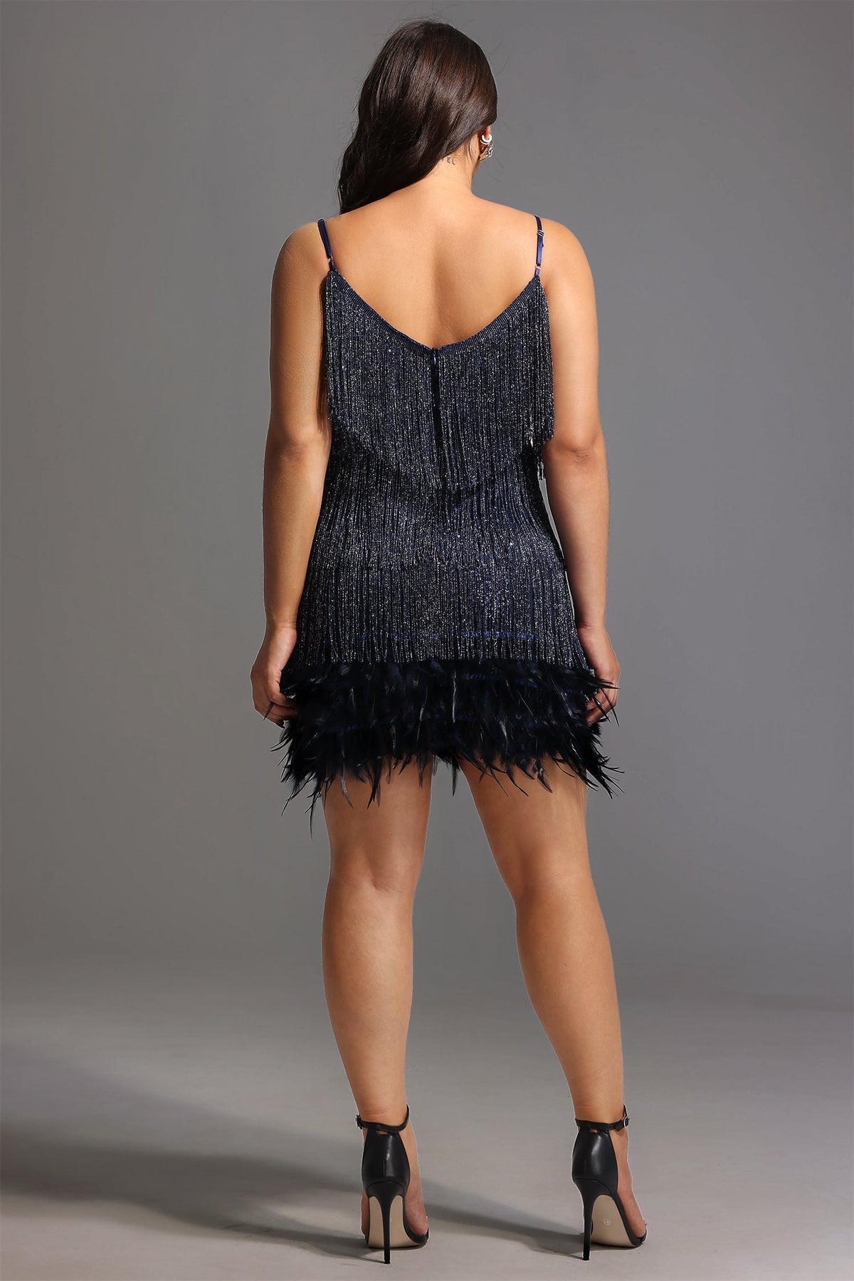 Kamo Sequin Fringes Mini Dress Flowering Girl