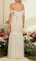 Devyn Lace Mesh Maxi Dress Flowering Girl
