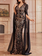 Maybelle Sequin V-Neck Maxi Dress Flowering Girl