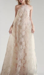 Billy Halter Flower Maxi Dress Flowering Girl