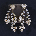 Floral Leaf Bridal Earrings Flowering Girl