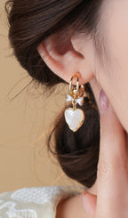 Darryl Heart Earrings Flowering Girl