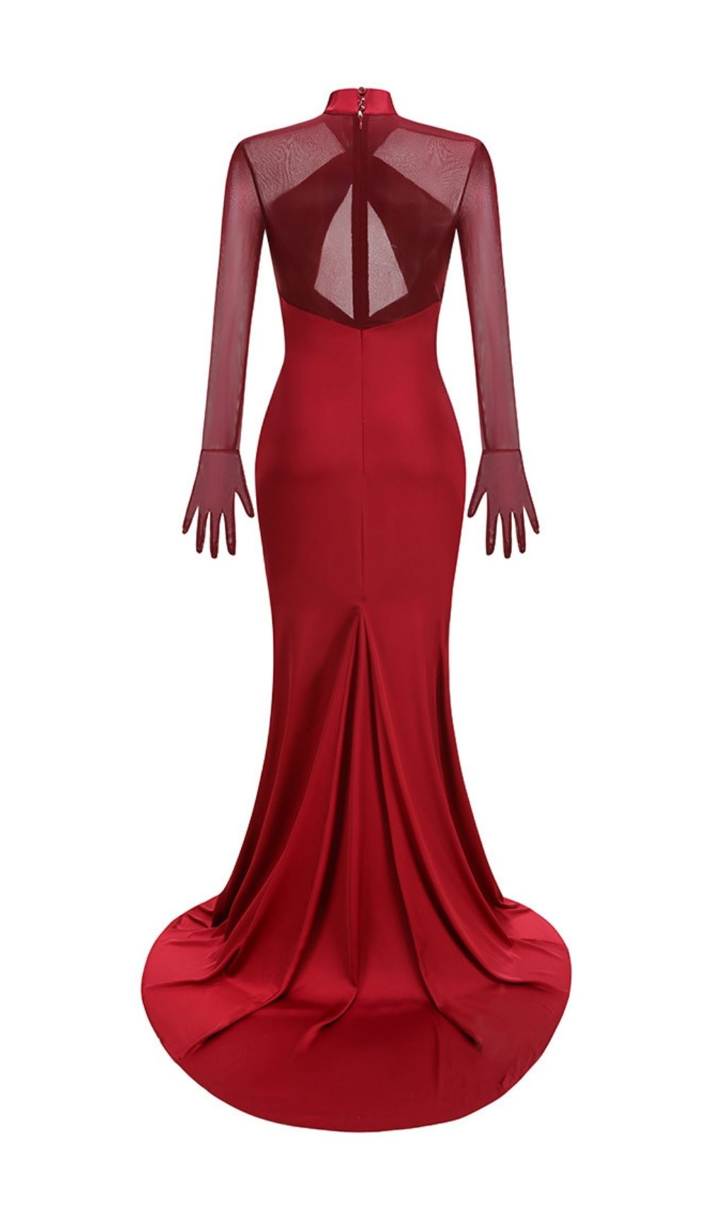 Khadiga Red Long Sleeve Gown Flowering Girl