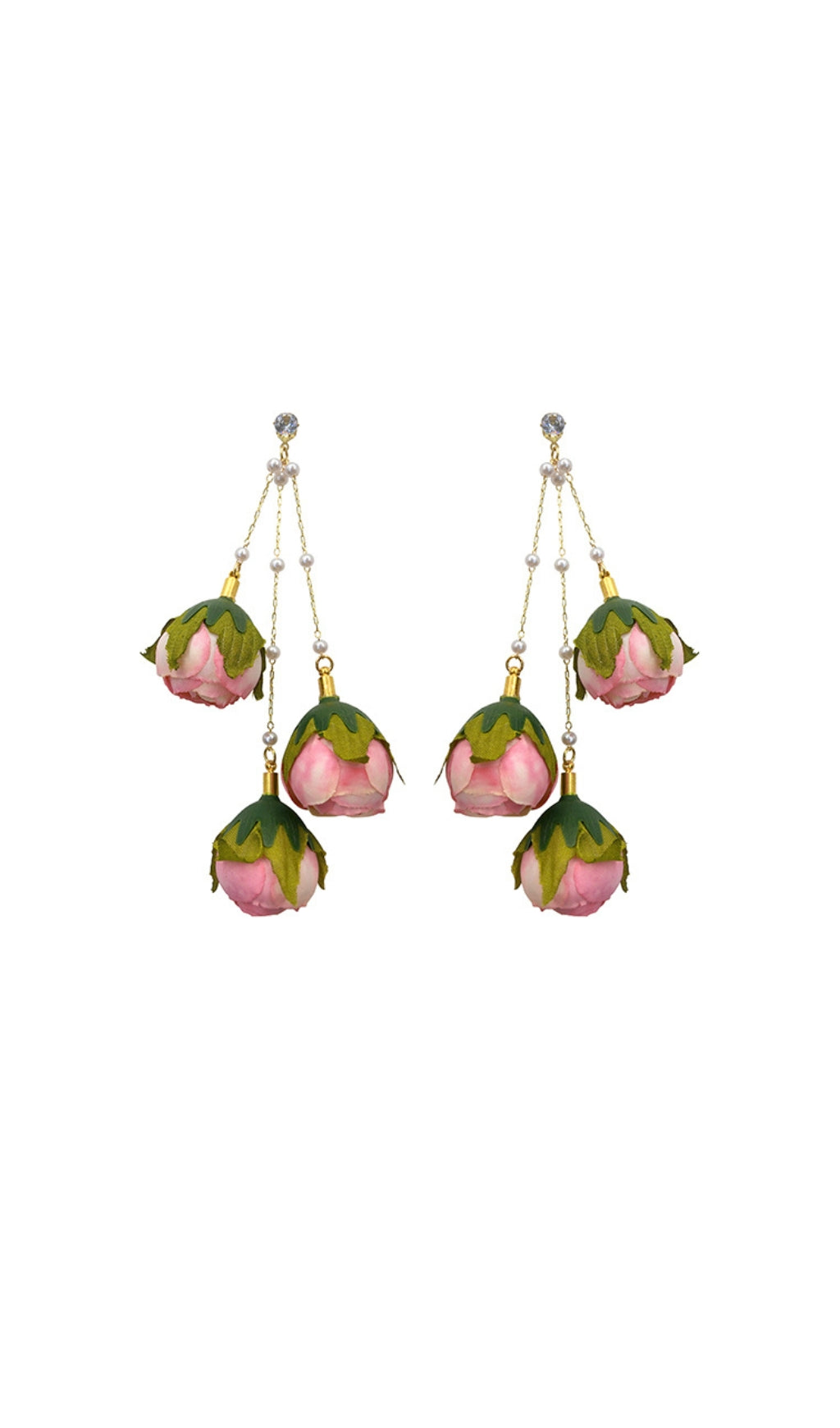 Aisha Imitation Rose Tassel Earrings Flowering Girl