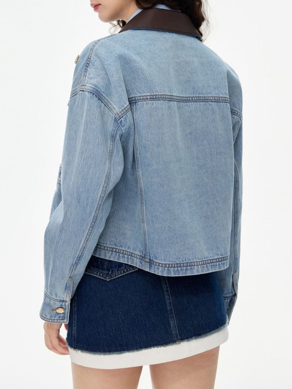 Mille Blue Embellished Denim Jacket Flowering Girl