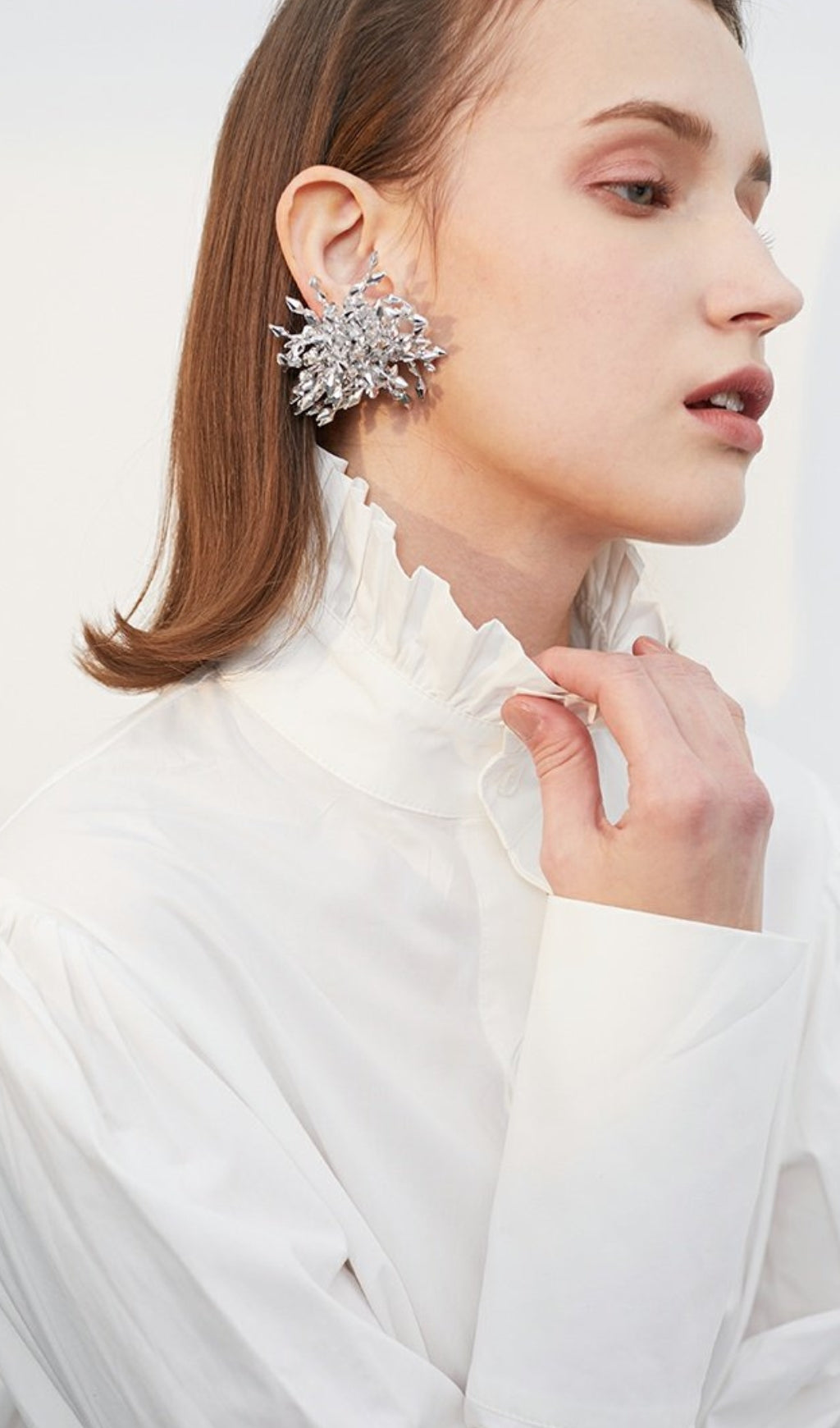 Arash Silver Flower Alloy Earrings Flowering Girl