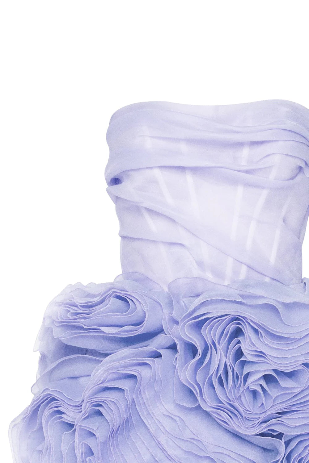 Georgia Appliquéd Organza Lavender Mini Dress Flowering Girl