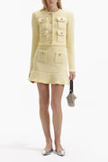 Yellow Textured Knit Skirt Flowering Girl