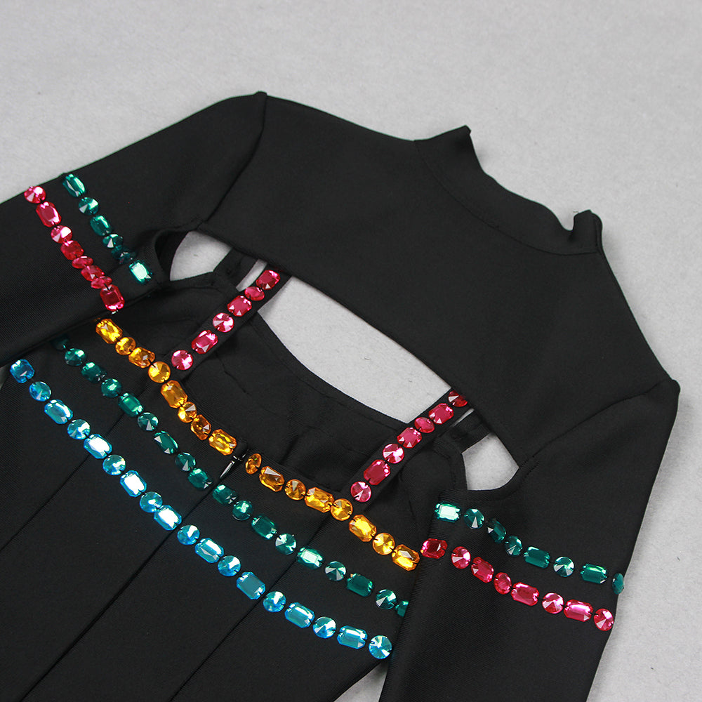Aeliana Rhinestone Bandage Dress Flowering Girl