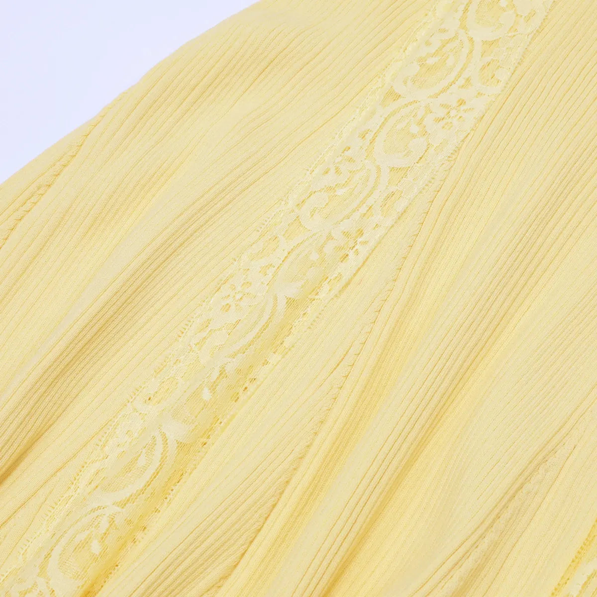Kibibi Yellow Lace Knit Midi Dress Flowering Girl