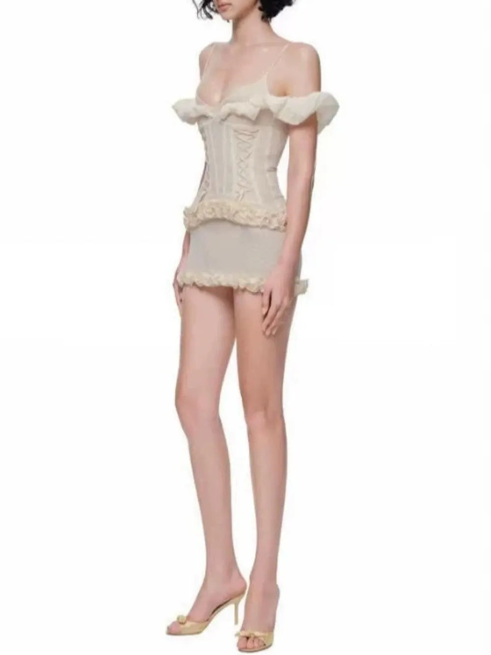 Marylin Spaghetti Ruffle Top Flowering Girl