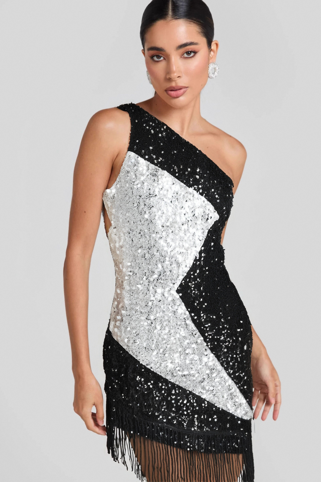 Aglaia One Shoulder Sequin Dress Flowering Girl