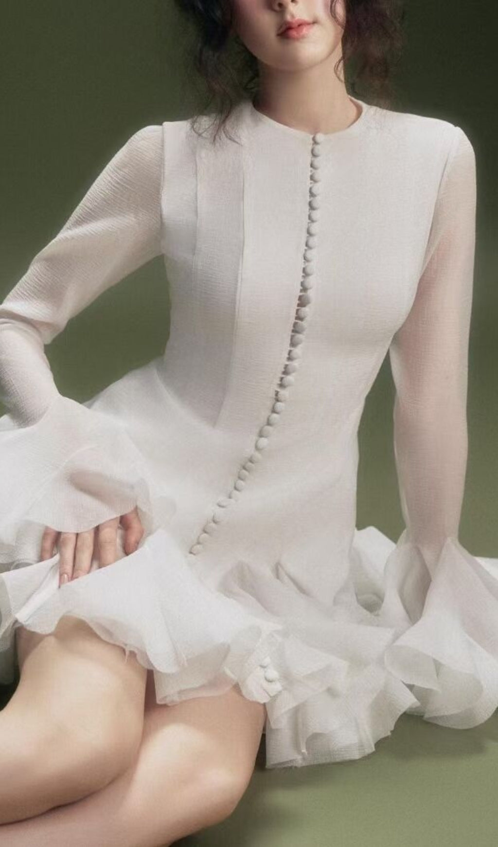 Bibiana Flared Long Sleeve Mini Dress