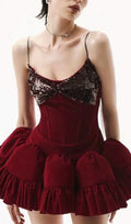 Itai Strappy Sequin Mini Dress Flowering Girl