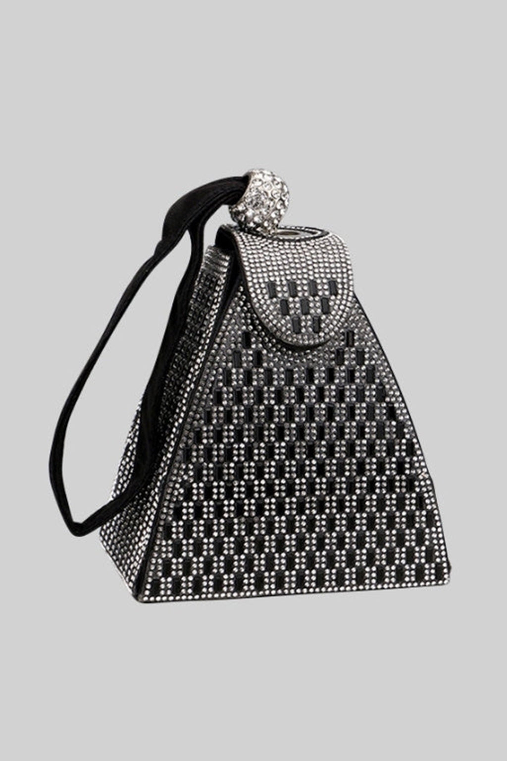 Rhinestone-embellished Pyramid Handbag Flowering Girl