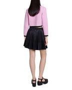 PLEATED FAUX LEATHER SKIRT Flowering Girl