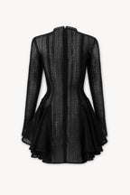 Giana Long Sleeve Crochet Mini Dress Flowering Girl