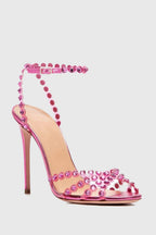 Astasia Rhinestone Embellished Heels - Pink Flowering Girl