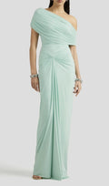 Henryk Mint Ruched Maxi Dress Flowering Girl