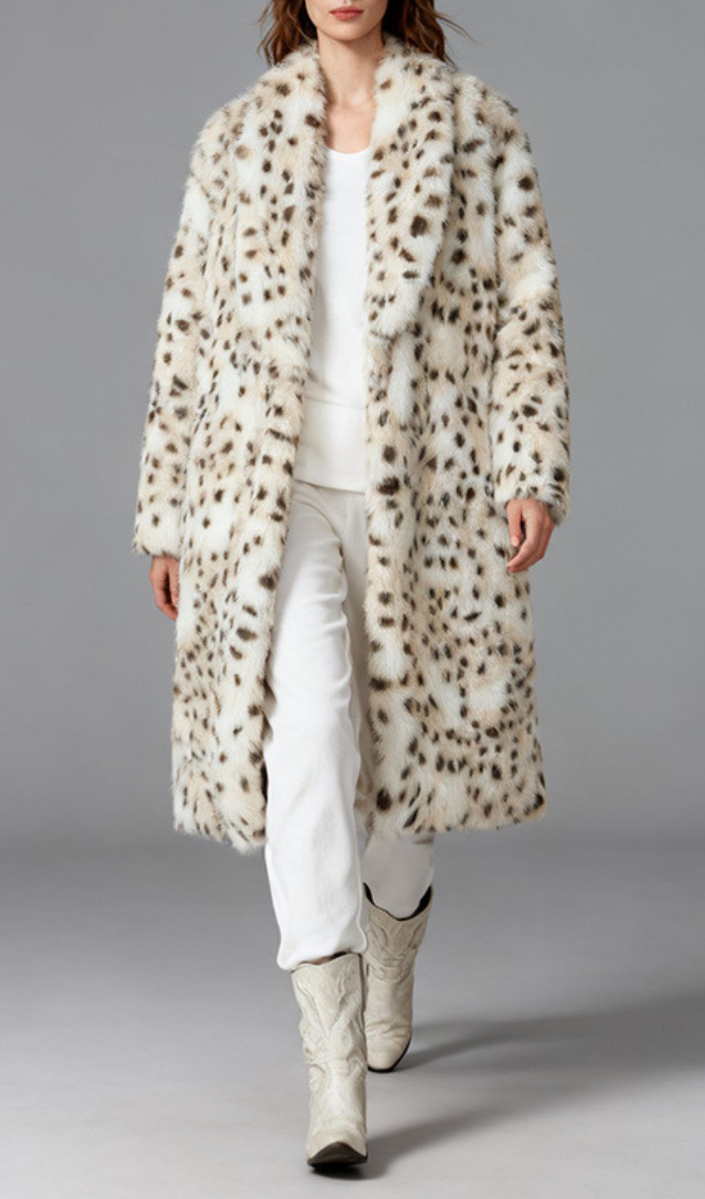 Inti Faux Fur Coat Flowering Girl