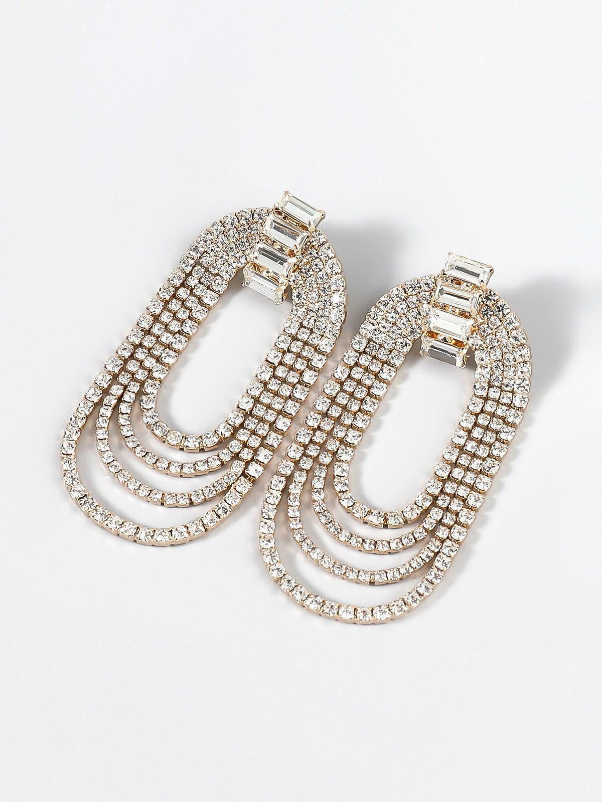 Geneva Diamante Arch Earrings Flowering Girl