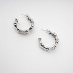 Léa Silver Tone Crystal Embellished Earrings Flowering Girl