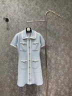 Knitted Mini Dress Flowering Girl
