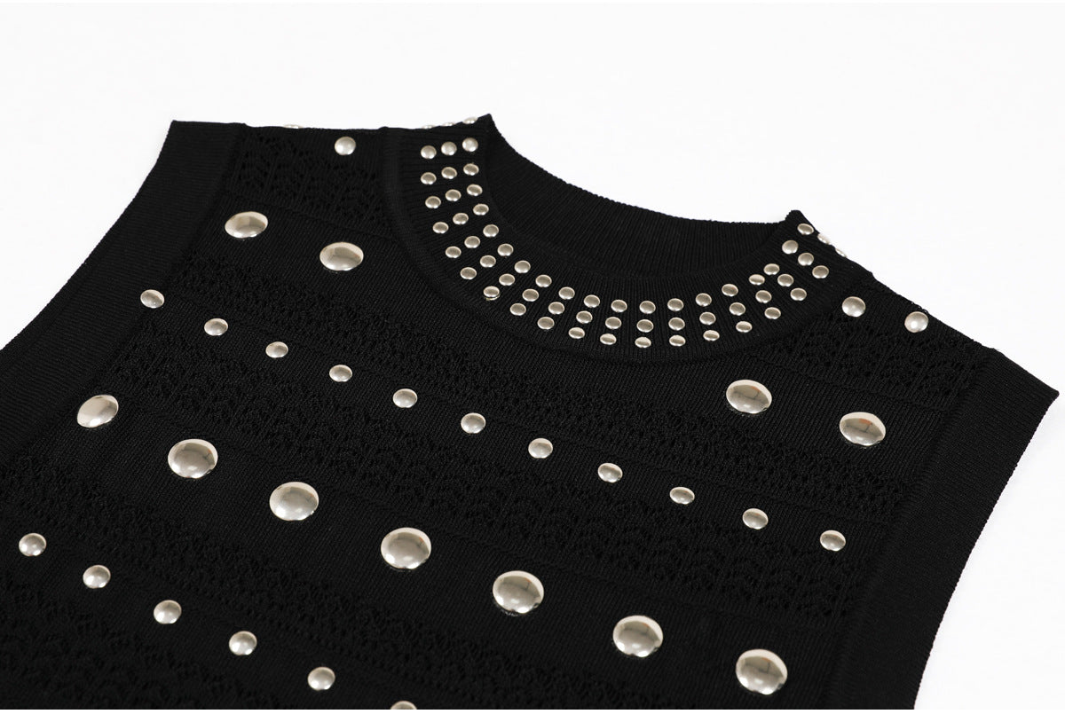 Hedia Rivet Knit Midi Dress Flowering Girl