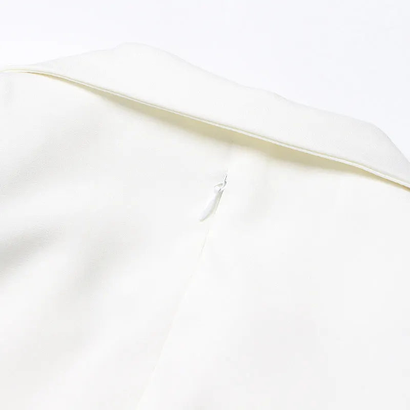Flower Blazer Dress In White Flowering Girl