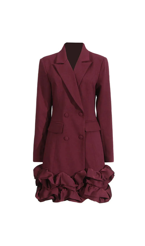 3D flower patchwork blazer dress Flowering Girl