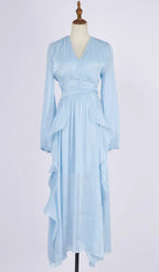 Ginger V-Neck Long Sleeve Maxi Dress Flowering Girl