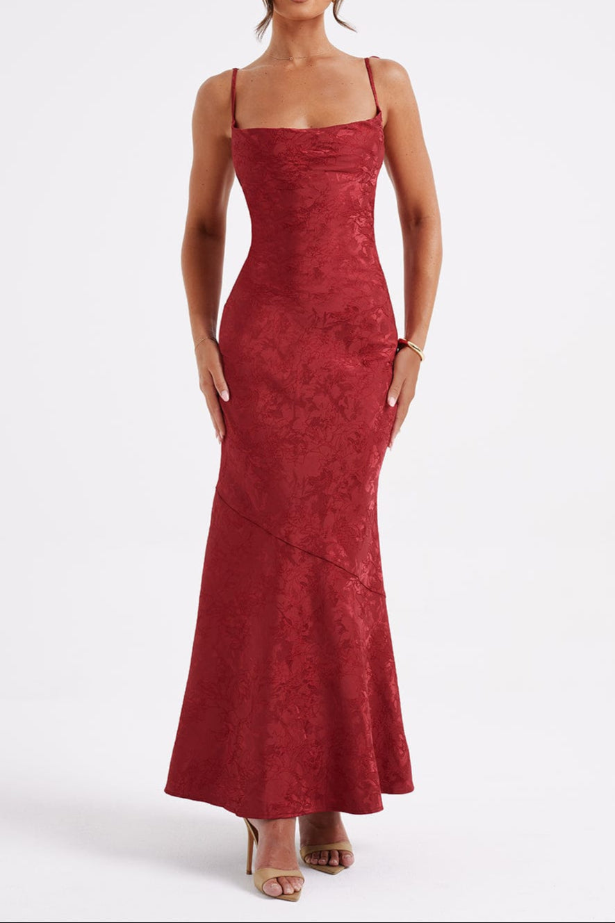 Whitney Maxi Dress - Red Flowering Girl