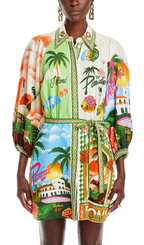 PARADISO PRINTED LINEN DRESS Flowering Girl