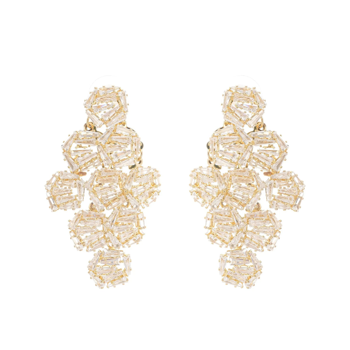 Ariane Geometric Crystal Earrings Flowering Girl