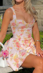 Calixte Floral Printed Mini Dress Flowering Girl