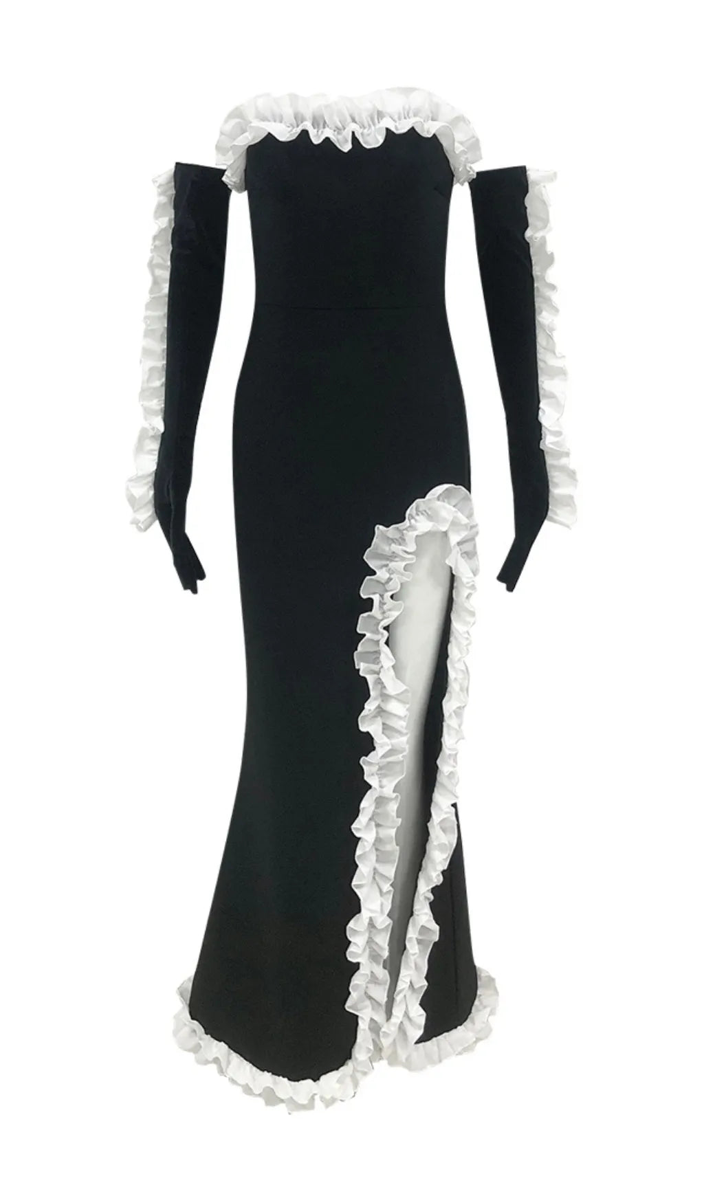 Atica Ruffle Split Maxi Dress Flowering Girl