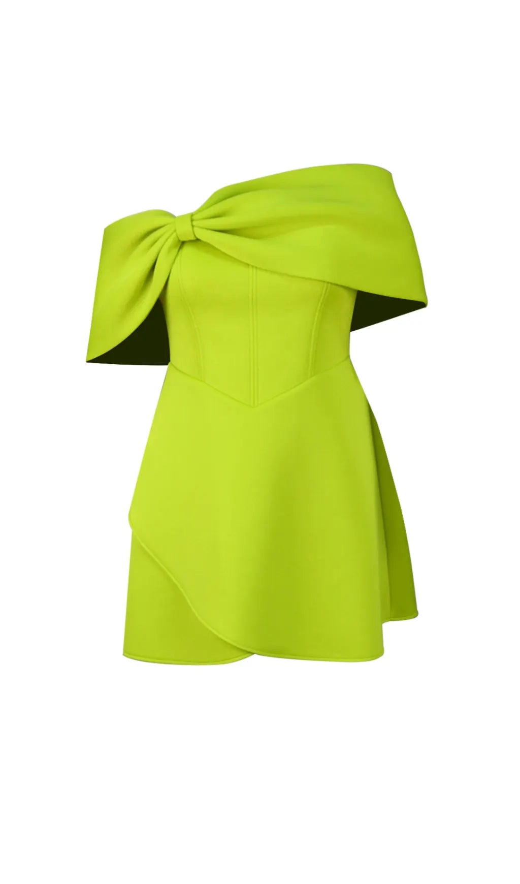 Batya Green Bow Corset Mini Dress Flowering Girl