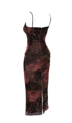 Printed Midi Dress Flowering Girl