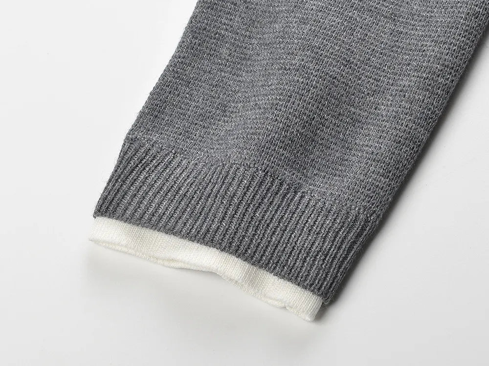 Hélio Grey Long Sleeve Knit Mini Dress Flowering Girl
