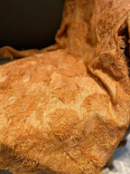 Floral And Ramage Embroidery Midi Dress In Brown Flowering Girl