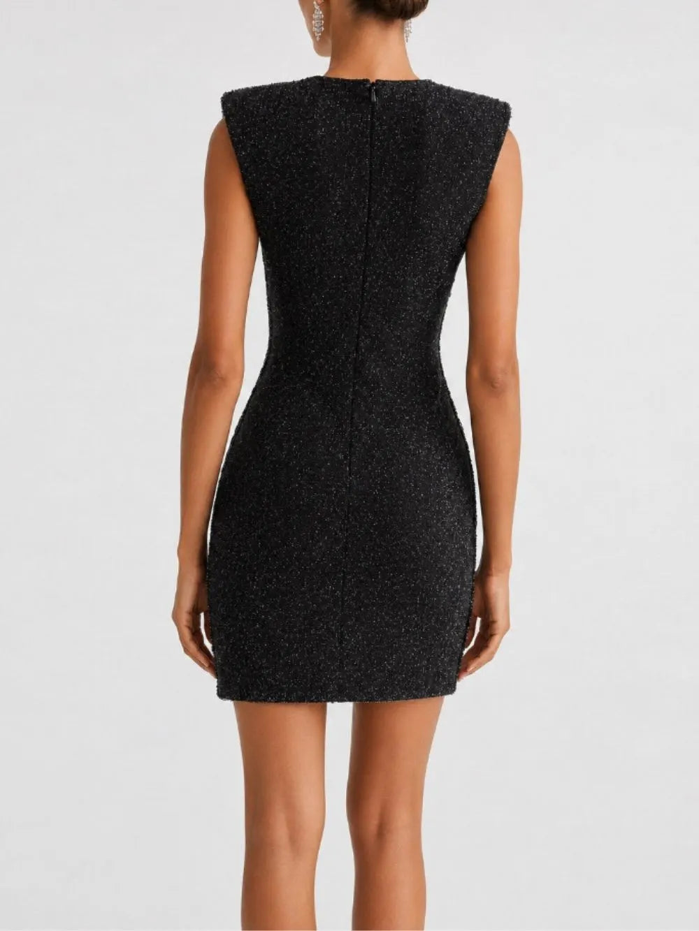 Manica Black Tassel Bandage Mini Dress Flowering Girl