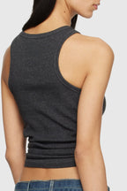Claudas Knot Tank Top - Grey Flowering Girl