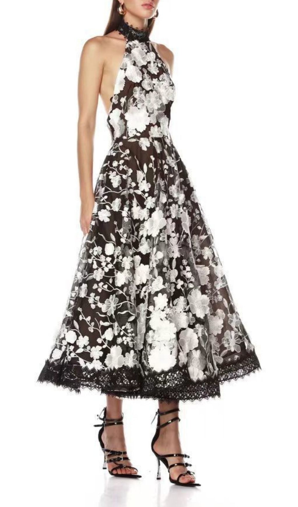 Karisma Halter Flower Maxi Dress Flowering Girl