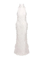 Melba White Halter Maxi Dress Flowering Girl
