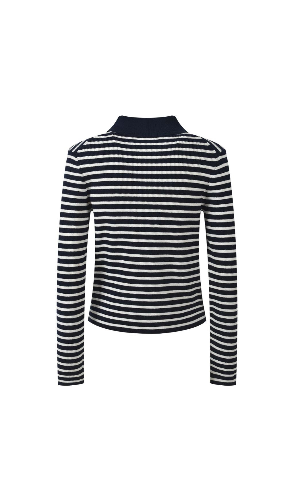 Striped Polo Cardigan Flowering Girl