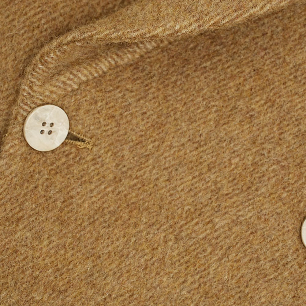 Kahki Woolen Coat Flowering Girl
