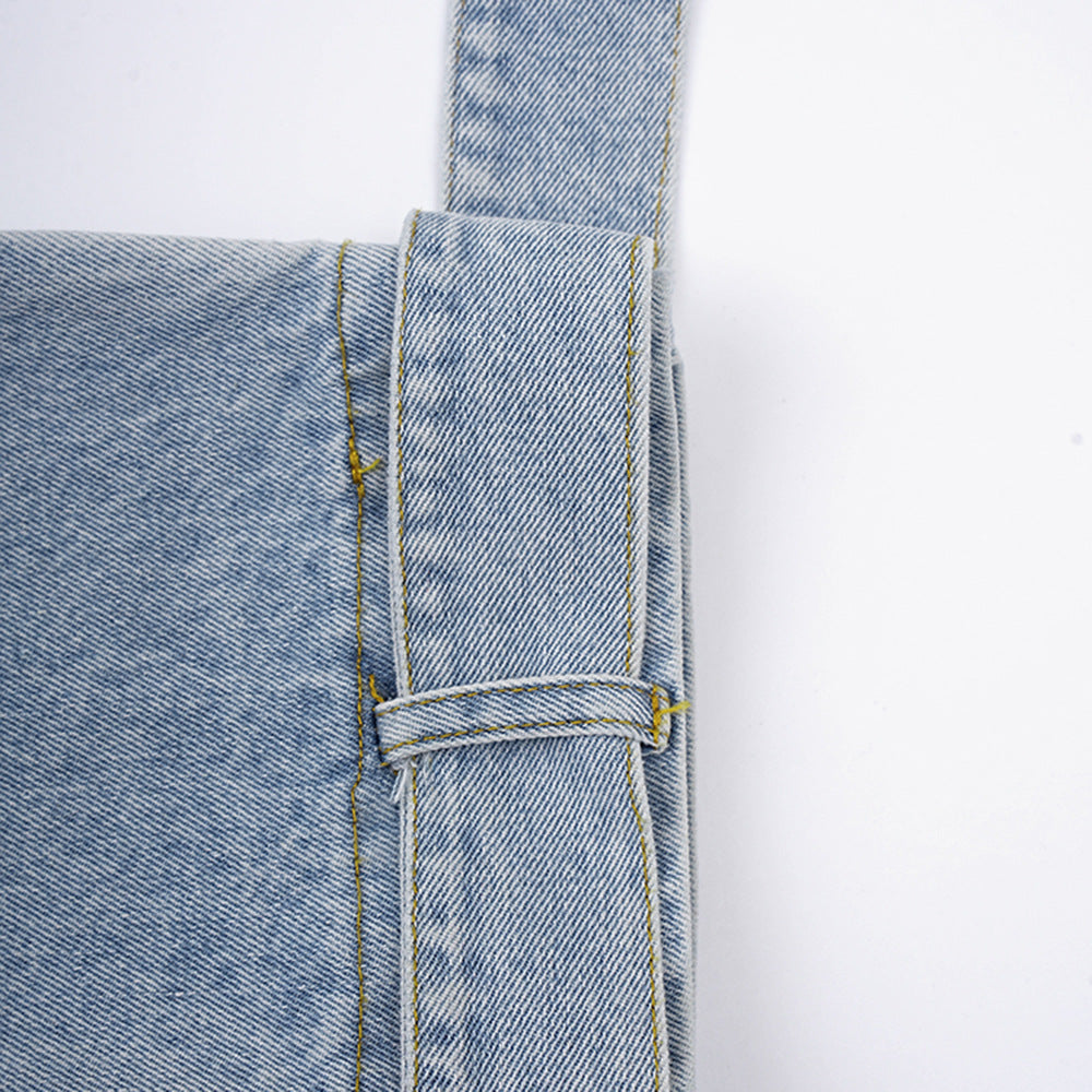 Patchwork Ruffle Denim Tunic Coat Flowering Girl