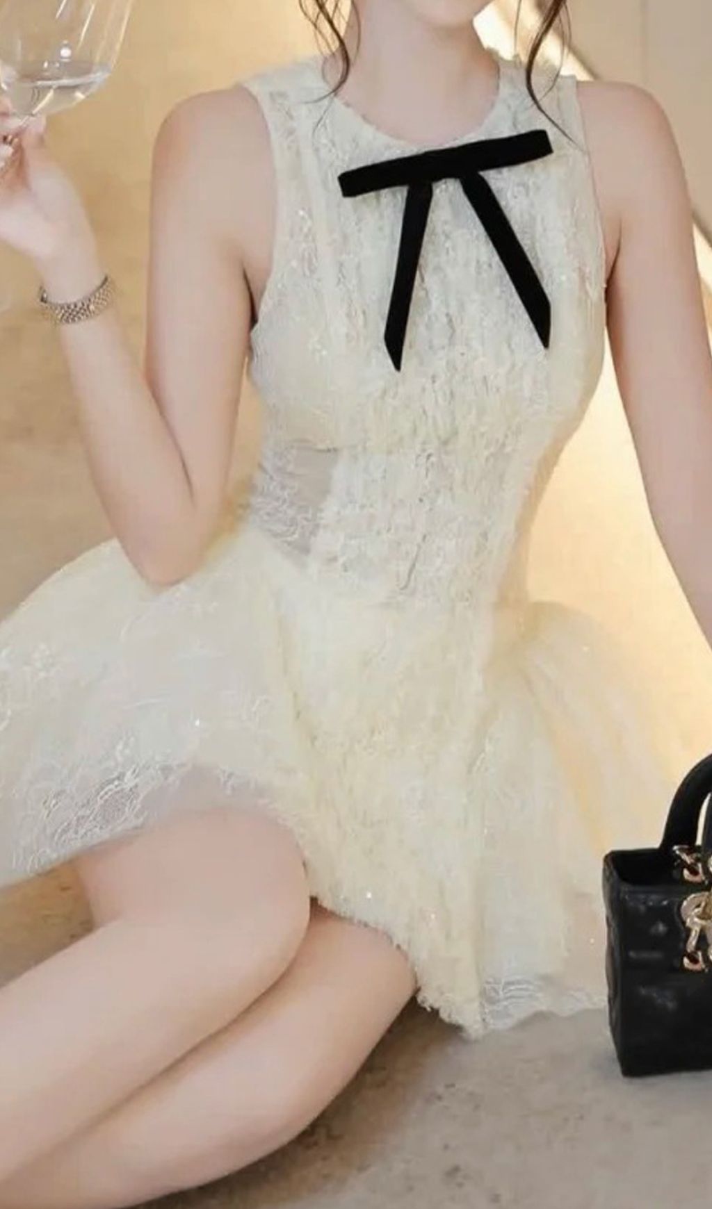 Isoko Sleeveless Lace Mini Dress Flowering Girl
