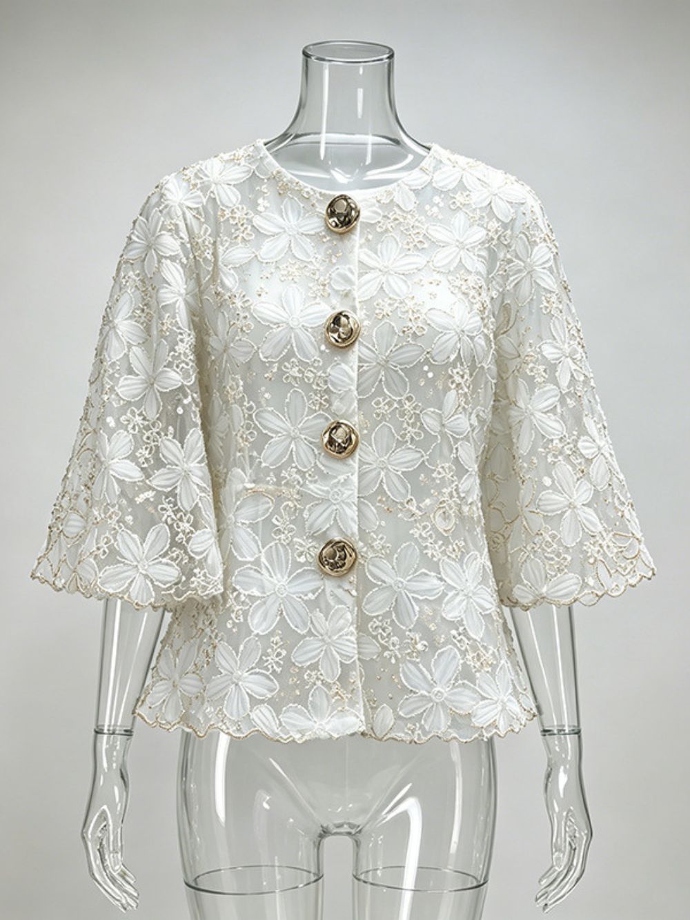 Miyuri Floral Embroidery Top