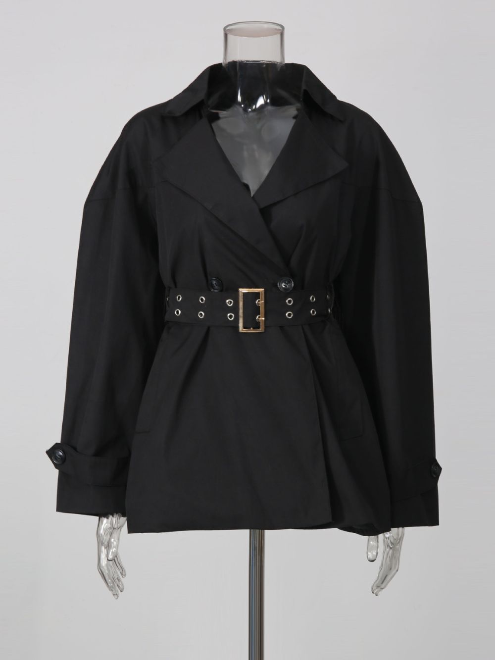 Mishell Black Belt Coat